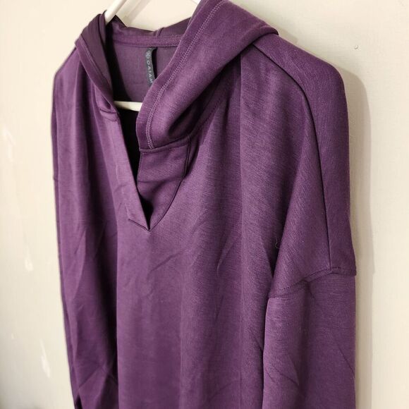 Gaiam Hoodie Sweatshirt For Women Size XXL Purple Vneck Pockets B1 - Picture 6 of 15